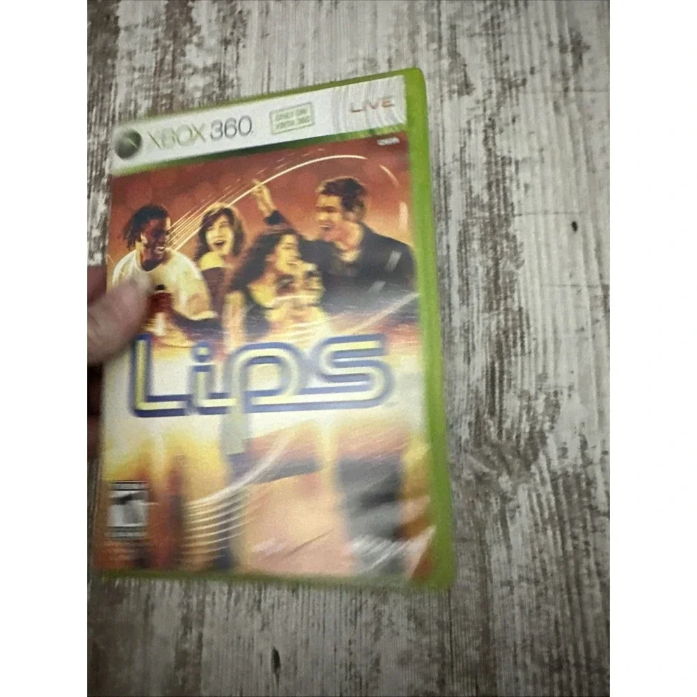 Lips (Xbox 360, 2008) + Manual and Song Card Xbox Live Used